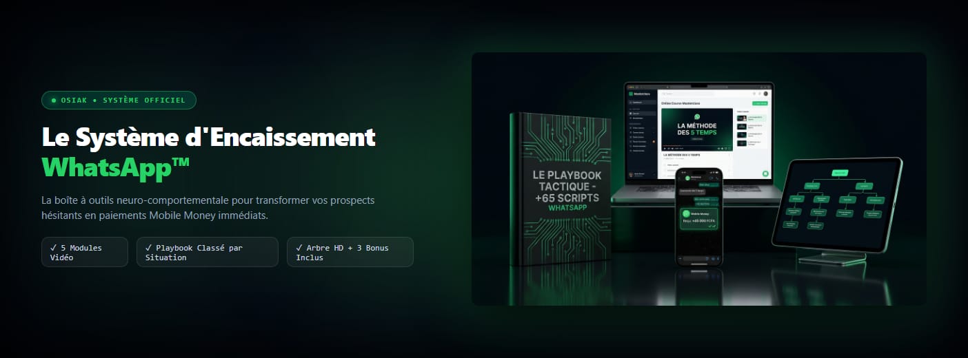 Le Système d'encaissement WhatsApp™