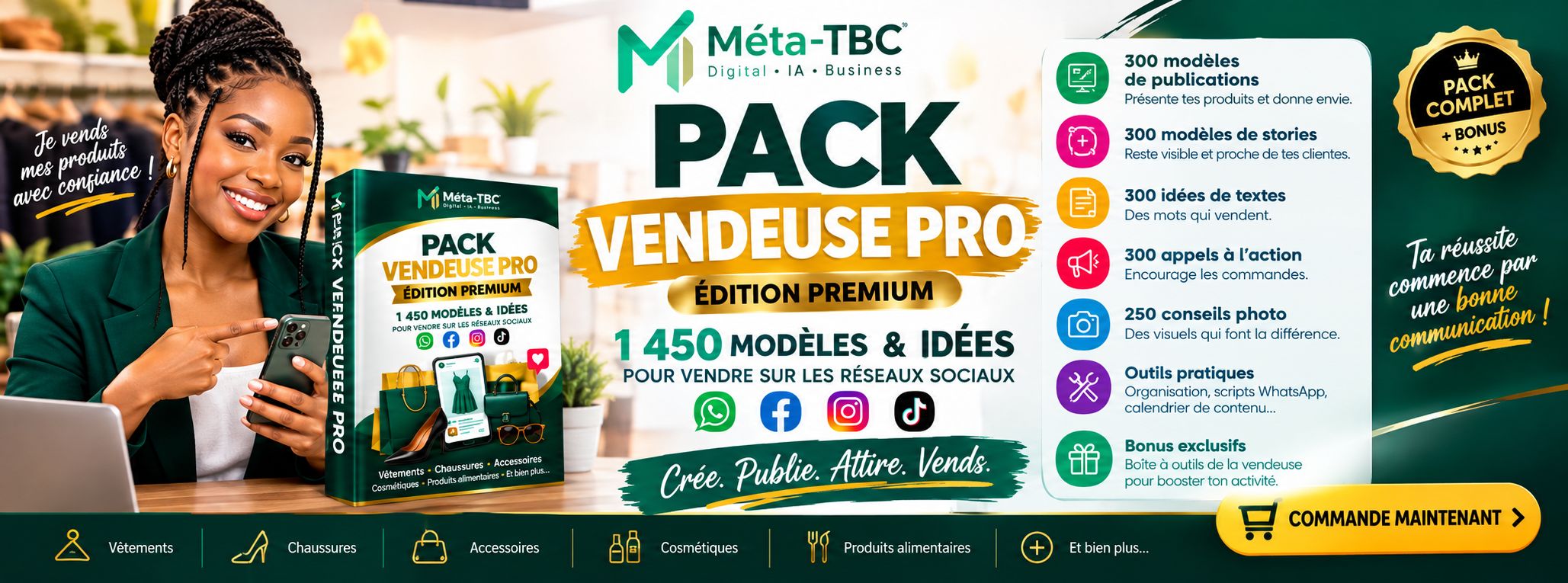 Boostez vos ventes avec Pack Vendeuse Pro – Solutions de communication ultra-rapides