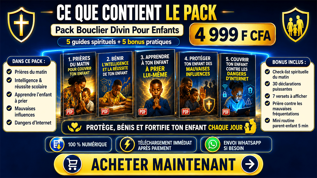 Pack Bouclier Divin : 10 Guides Pour Mieux Prier Pour Tes Enfants, Leur École Et Leur Avenir