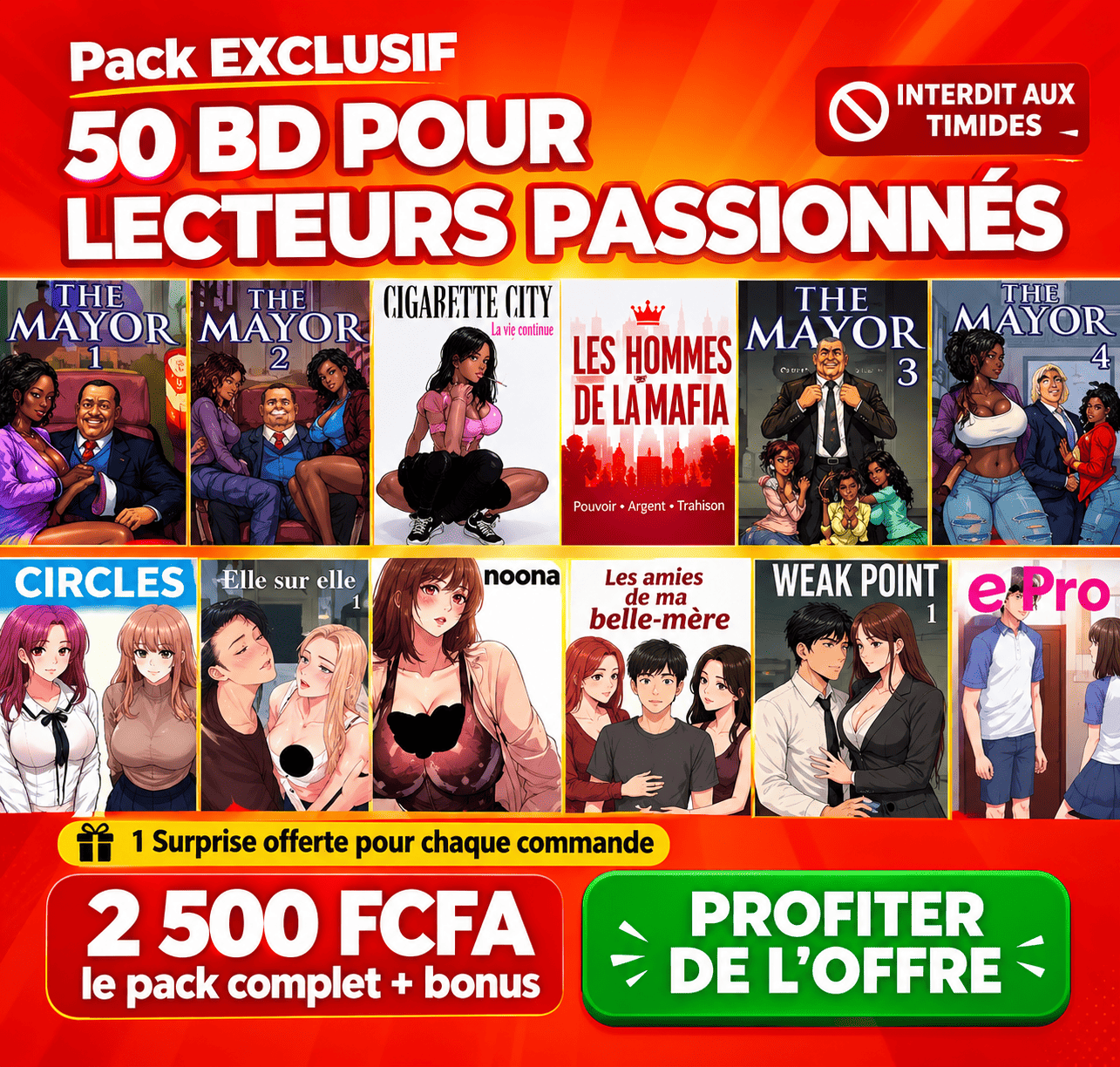 Pack de 30 Bandes dessinées + Bonus exclusifs