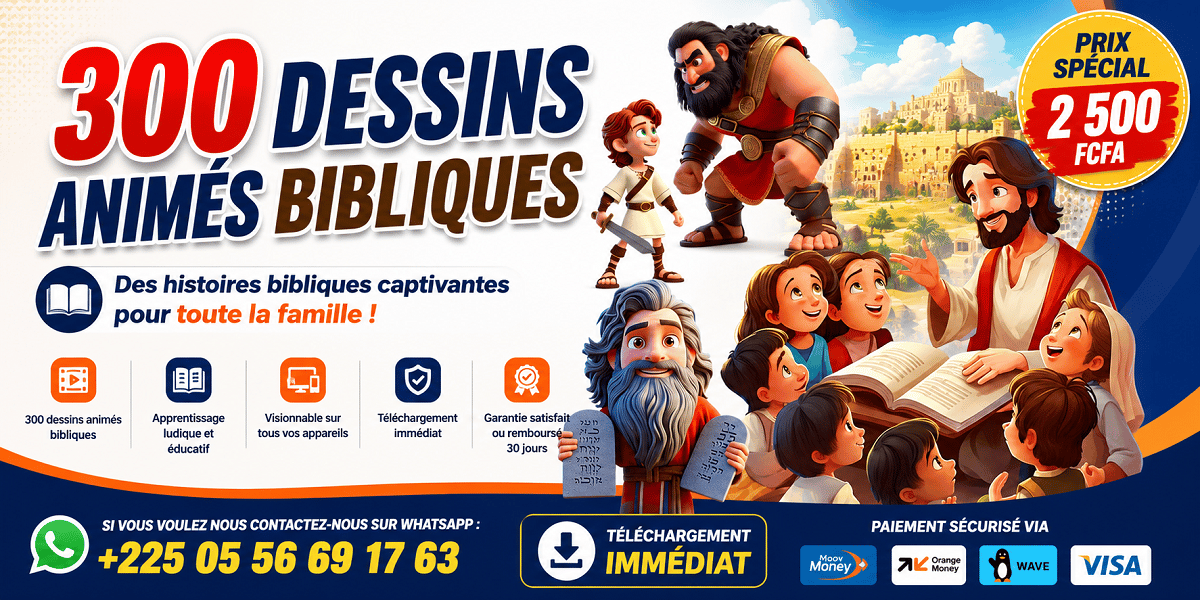 300 Déssins animés bibliques pour une expérience spirituelle et éducative