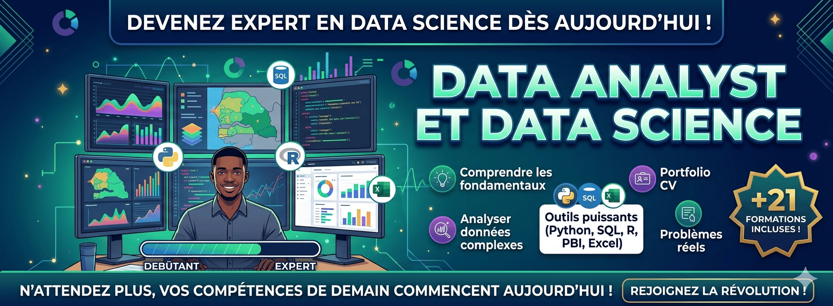 21 FORMATIONS DATA SCIENCE ET DATA ANALYST