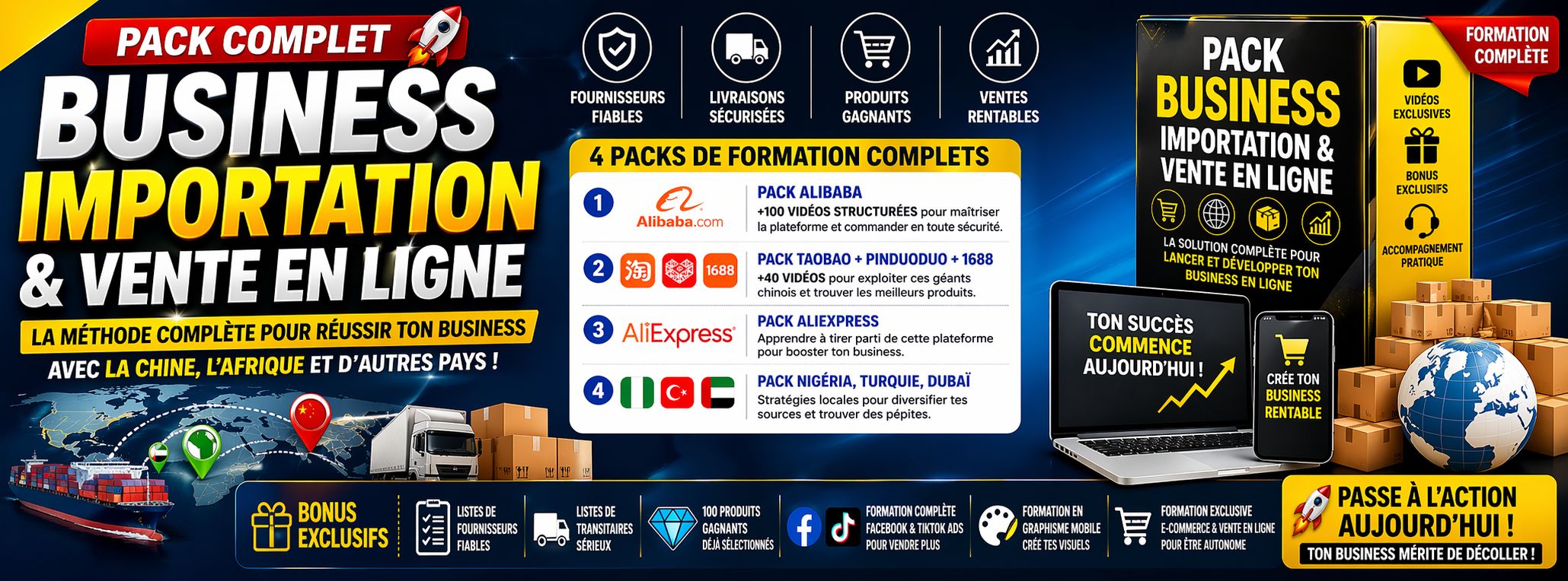 Pack Business Importation & Vente en Ligne 🚀