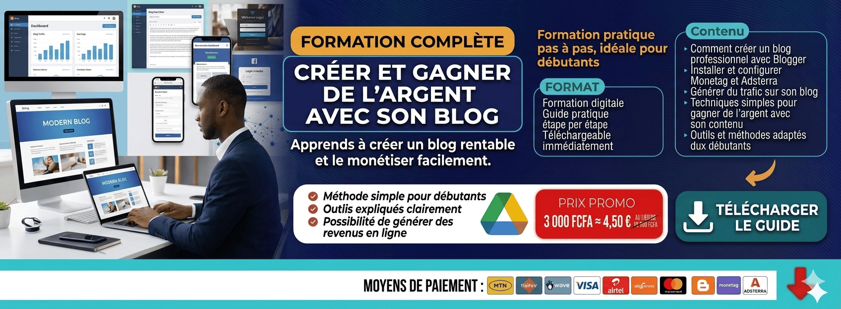 FORMATION COMPLÈTE CRÉER ET GAGNER DE L’ARGENT AVEC SON BLOG