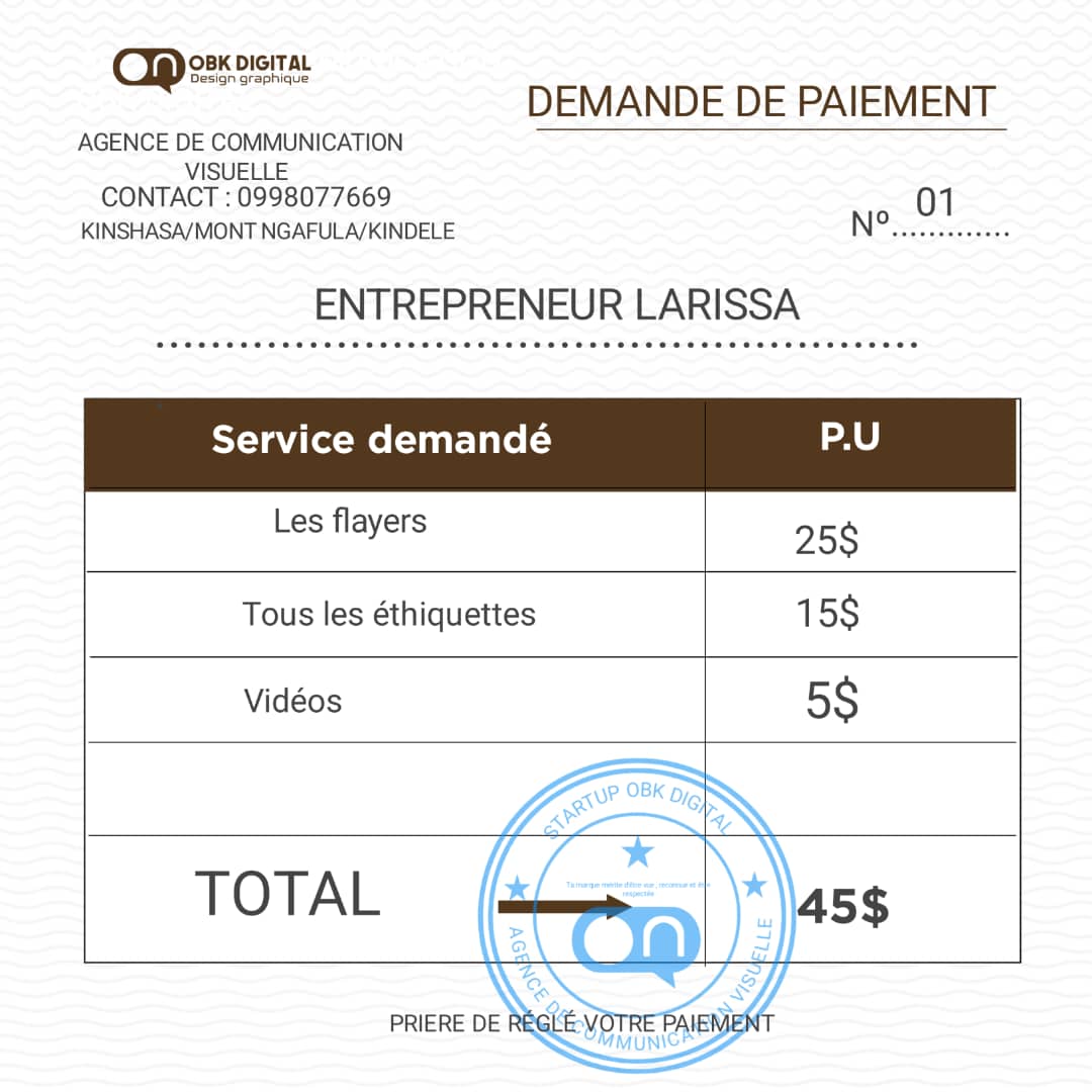 Paiement chez obk digital