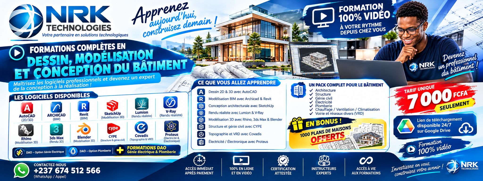 🏗️ FORMATION 100% VIDÉO — DESSIN, MODÉLISATION & CONCEPTION DU BÂTIMENT