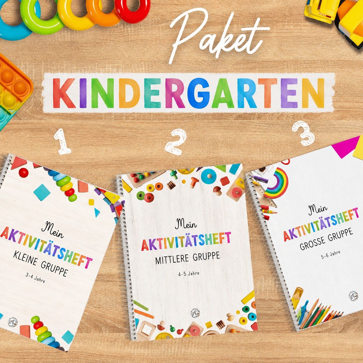 🫧SPEZIAL FÜR DEN KINDERGARTEN: Komplette Sammlung – 4 Hefte + 1 Geschenk 🫧 (DE)
