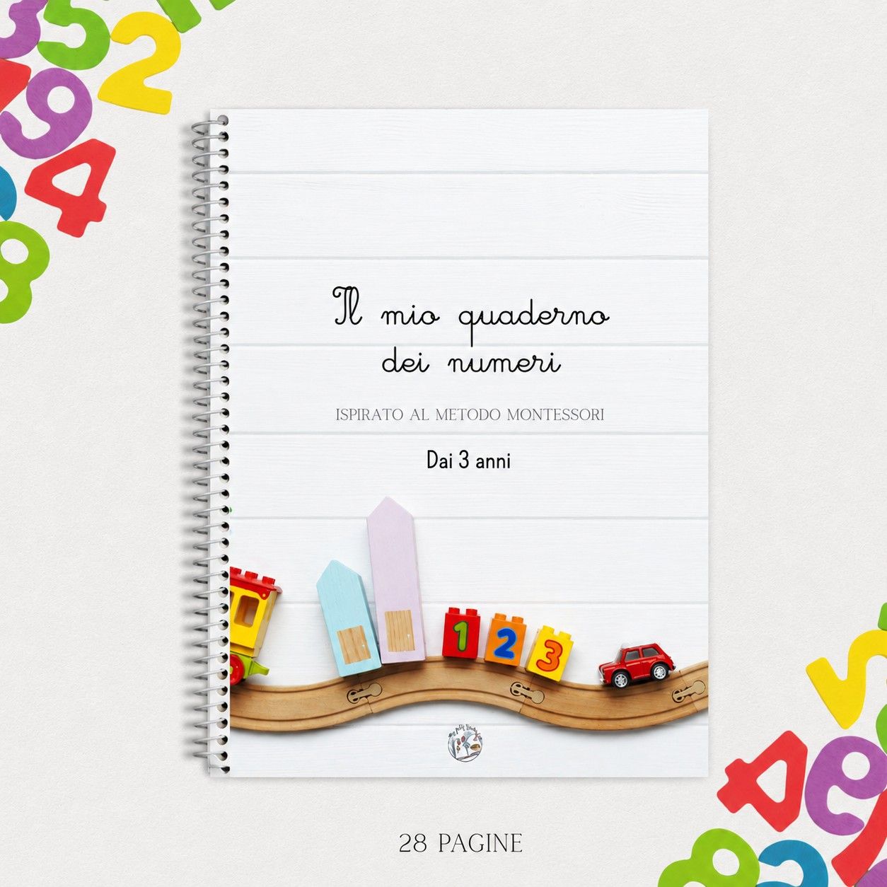 🎲Il mio libretto dei numeri — ISPIRATO AL METODO MONTESSORI | A partire dai 3 anni | 28 pagine (IT)