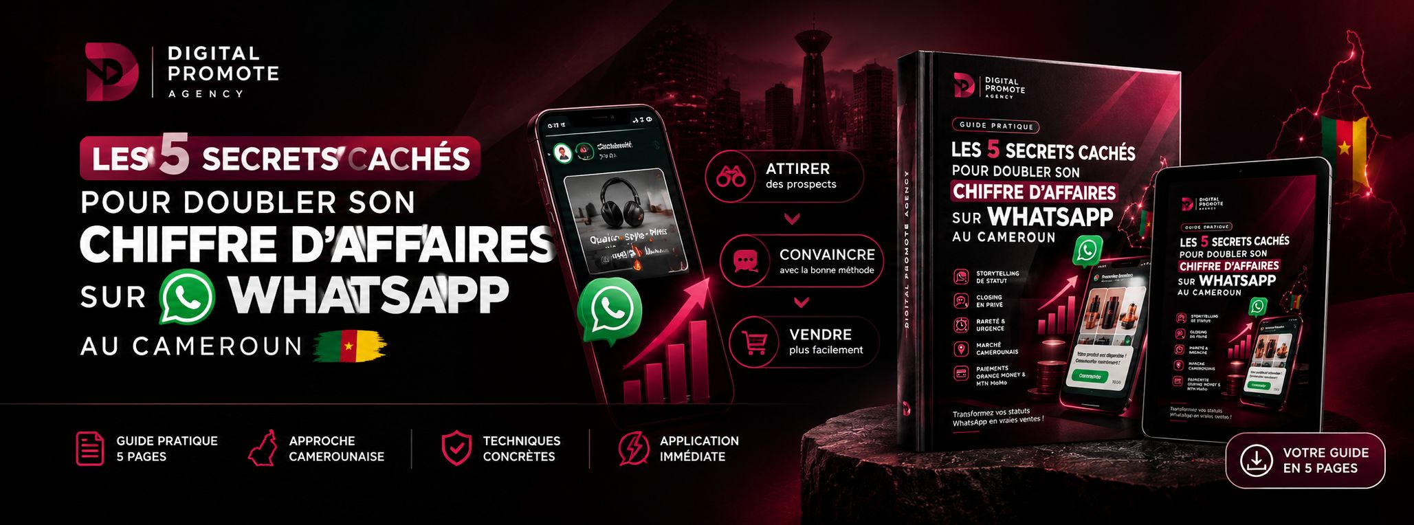 Les 5 Secrets cachés pour doubler son chiffre d'affaires sur WhatsApp au Cameroun