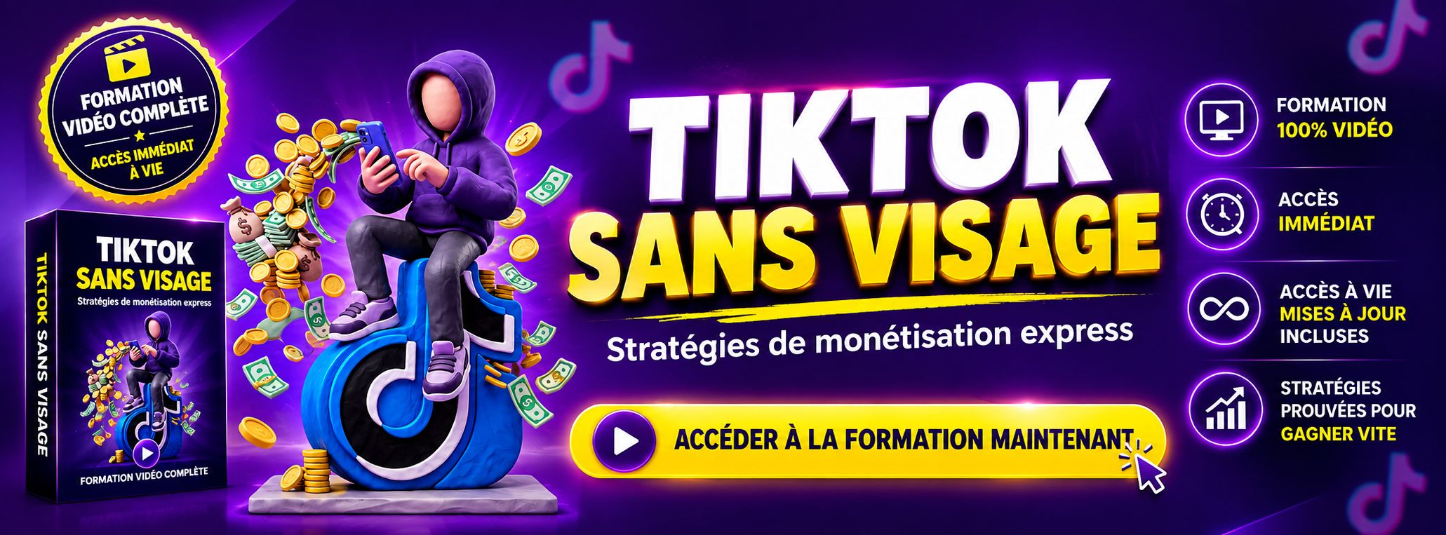 Gagnez sur TikTok sans visage : Stratégies de monétisation express