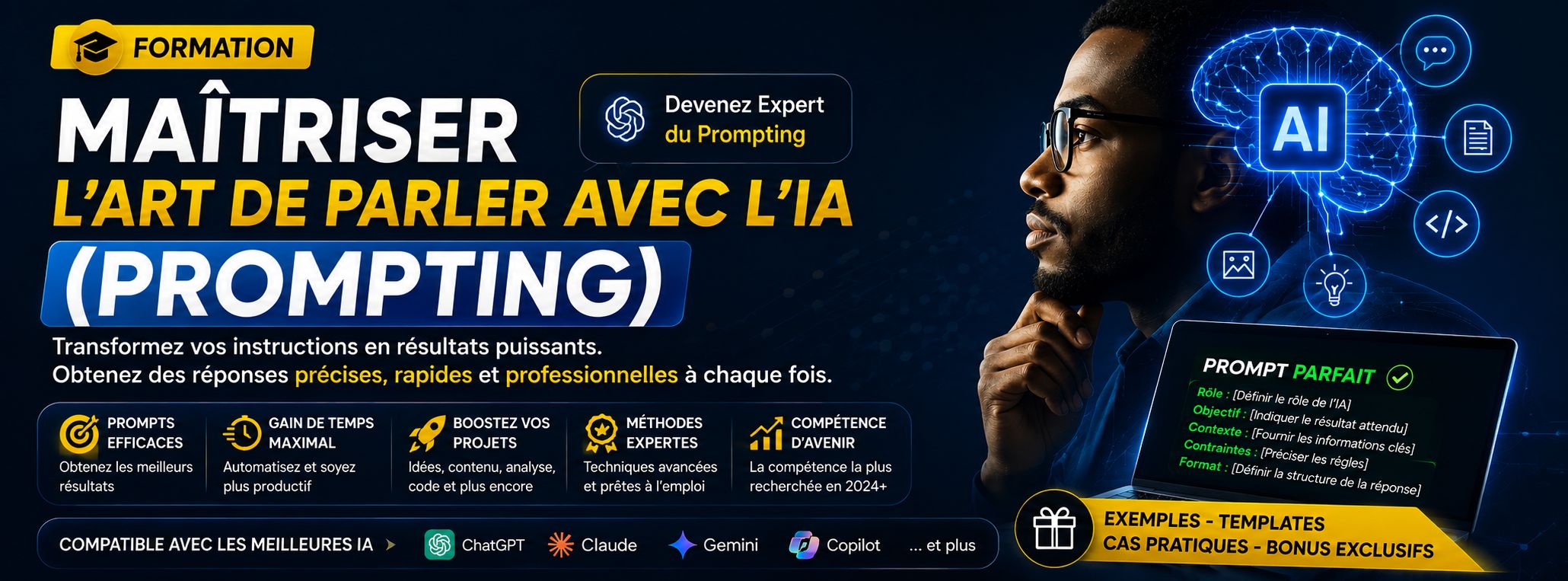 Maitriser L'IA: L'Art de Parler avec l'Intelligence Artificielle comme  Expert