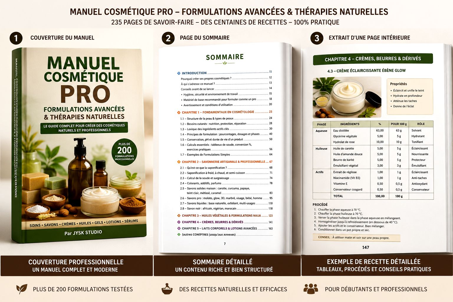 LE GRAND MANUEL DE LA COSMÉTIQUE FORMULATIONS AVANCÉES & THÉRAPIES NATURELLES
