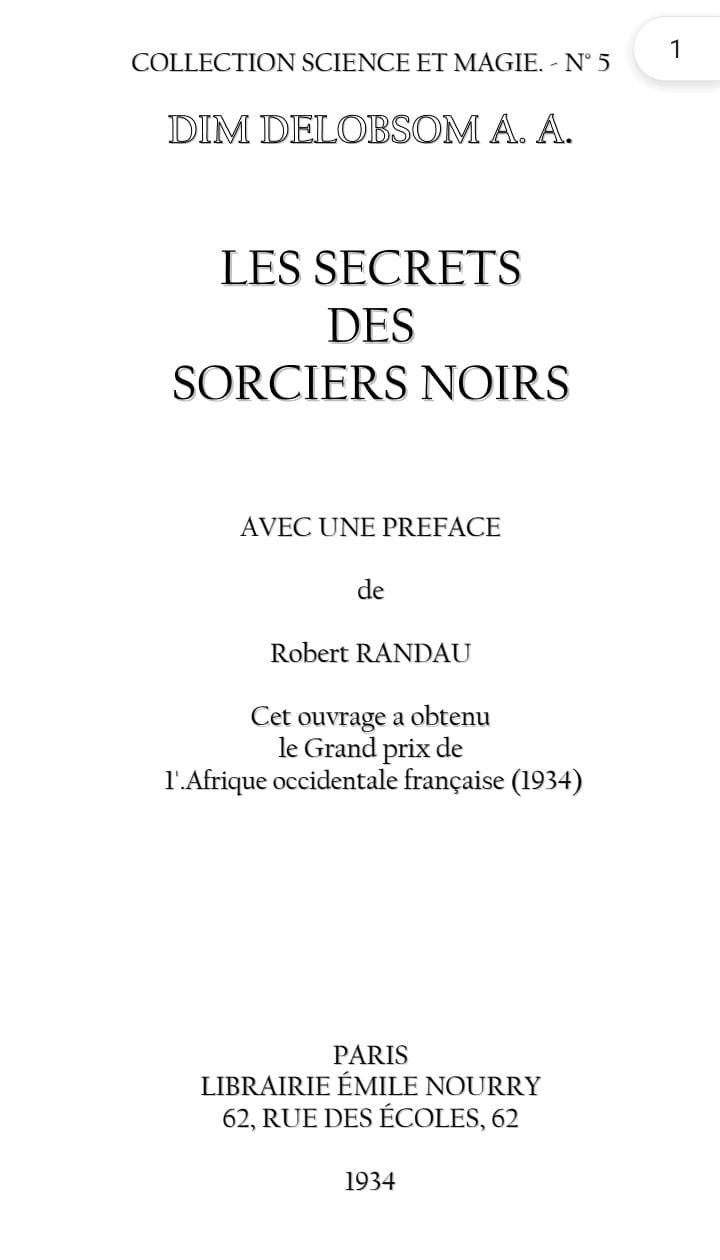 Les secrets des sorciers noirs