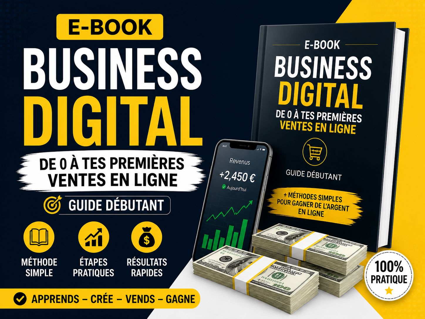 E-book Business Digital : De 0 à tes premières ventes en ligne (Guide Débutant Afrique)
