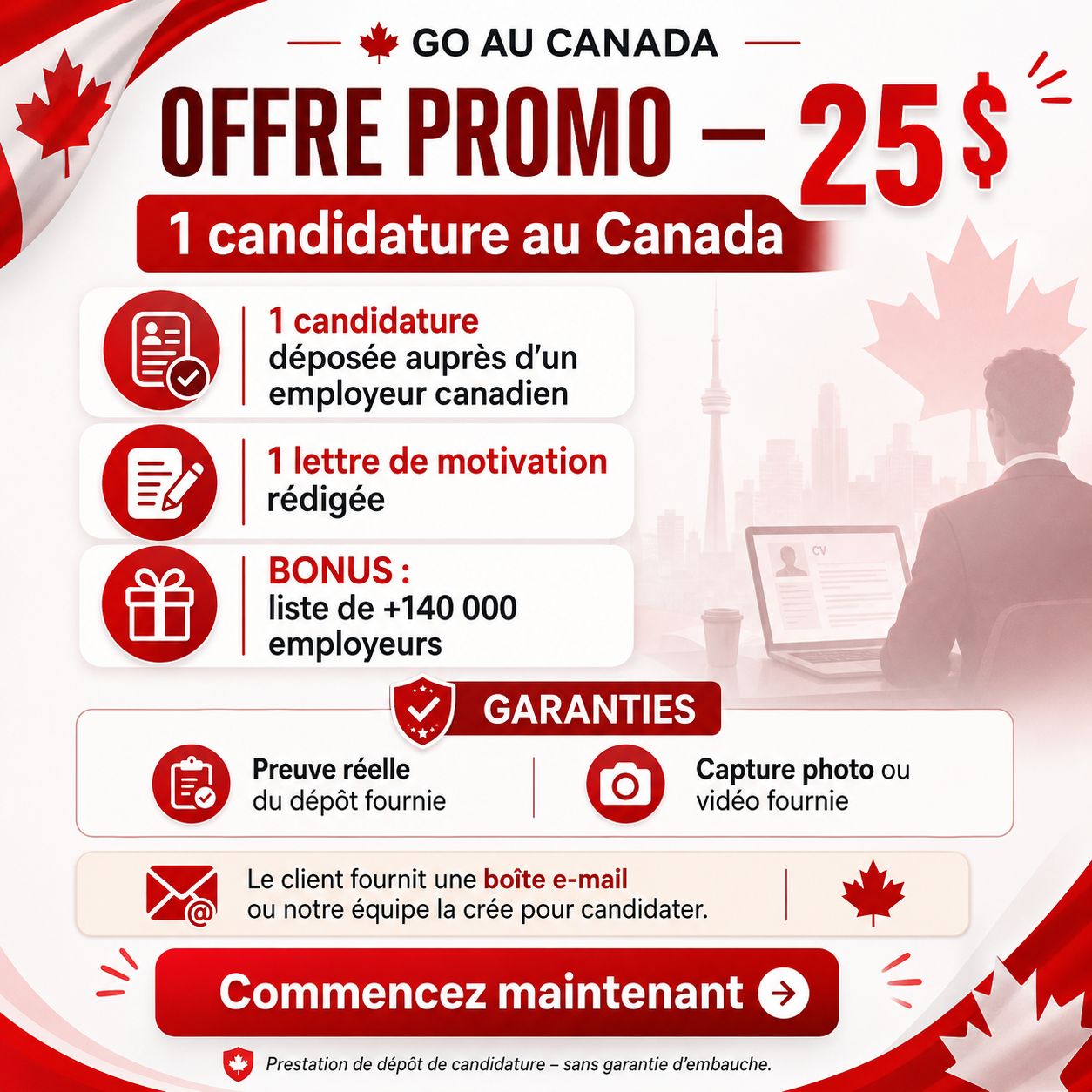 Candidature Canada – Offre Découverte