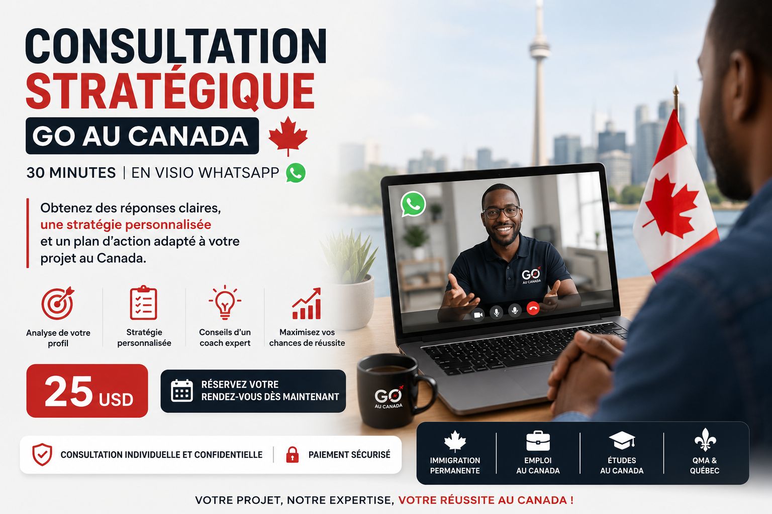 Consultation Stratégique GO AU CANADA (30 minutes)