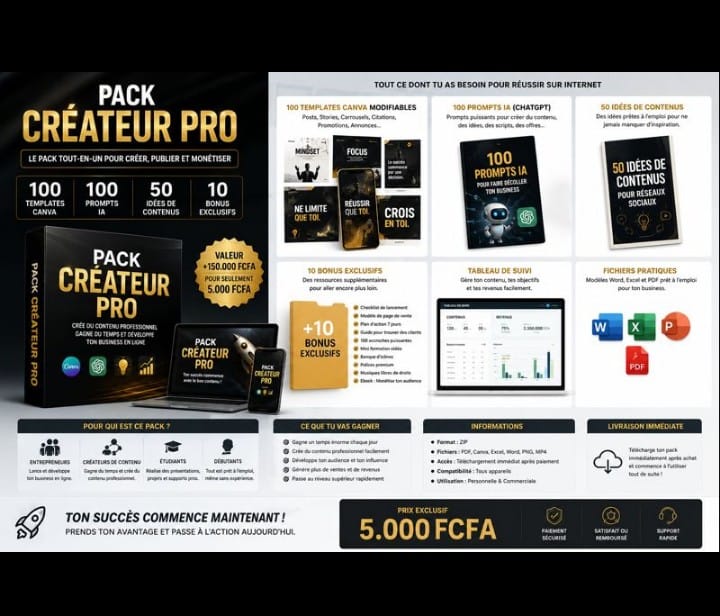 pack créateur pro