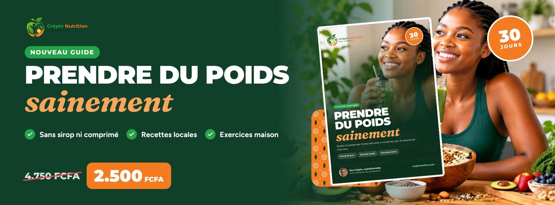 Prendre du poids sainement en 30 jours