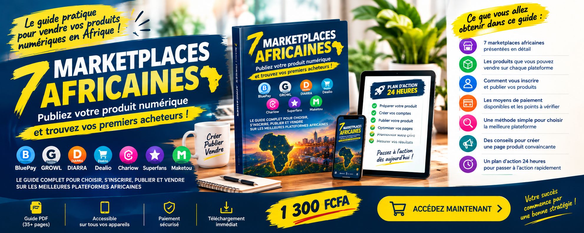 Publiez votre produit numérique et trouvez vos premiers acheteurs en moins de 24h