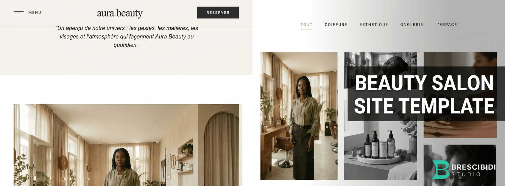 Aura Beauty — Beauty Salon Website Template