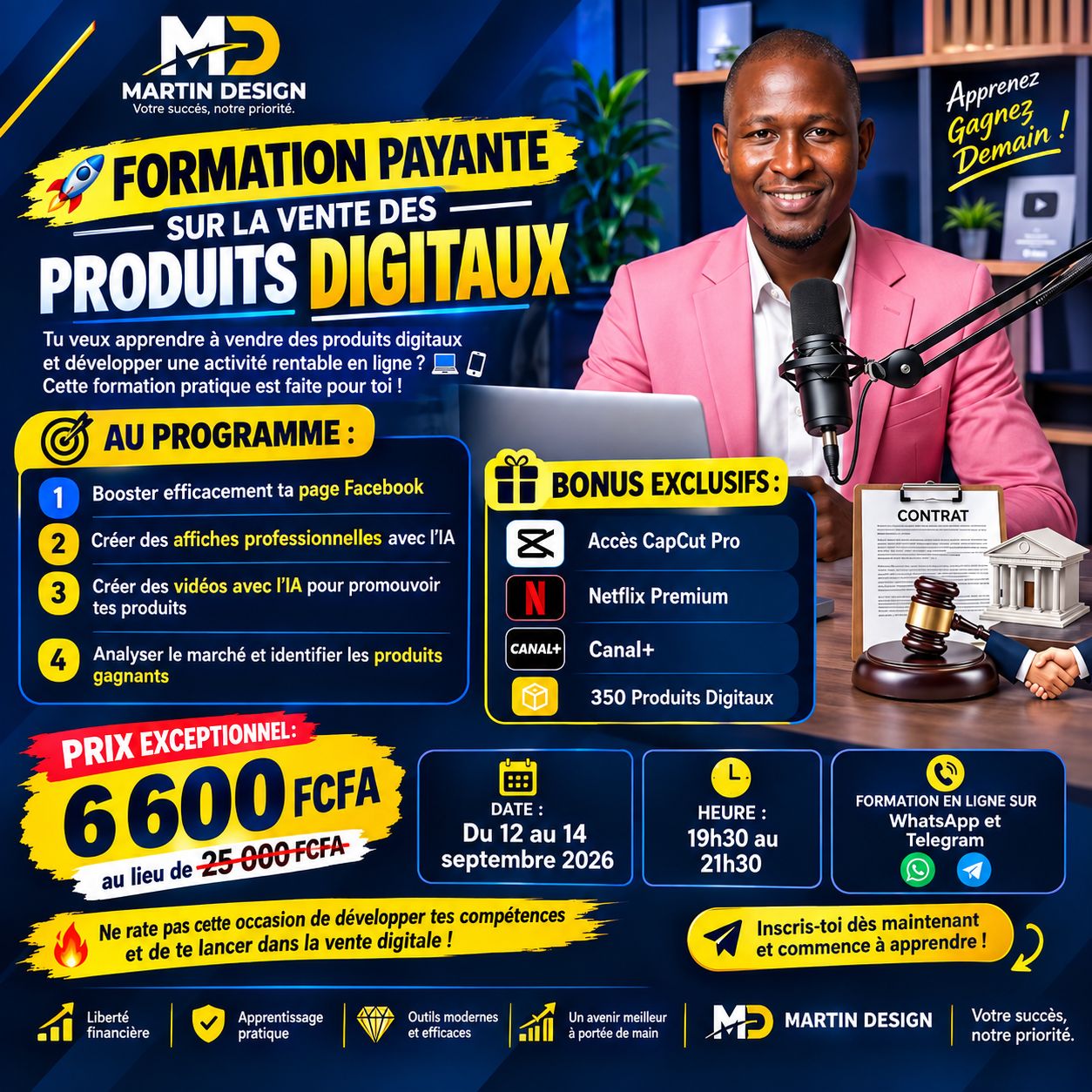 Accompagnement sur la vente des produits Digitaux