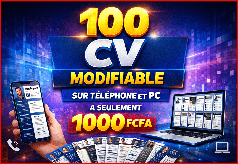 PACK +100 Templates de CV (curriculum vitæ) Modifiable