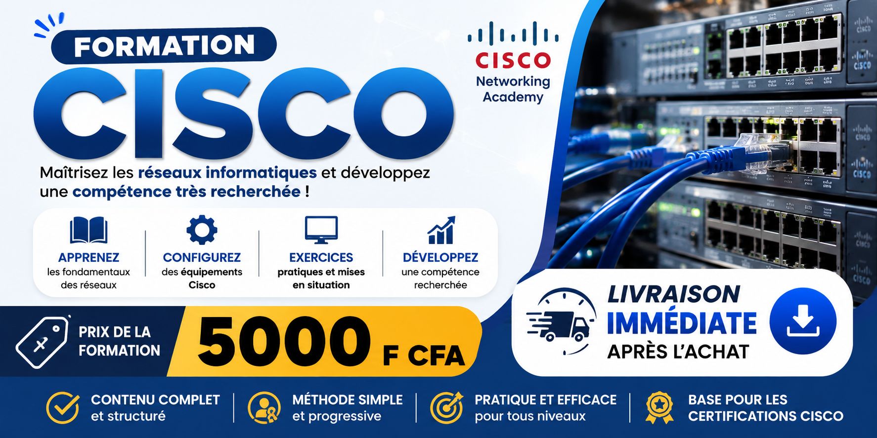 Formation Cisco – Maîtrisez les Certifications Rapidement, Promotion Jusqu'au 30 Septembre