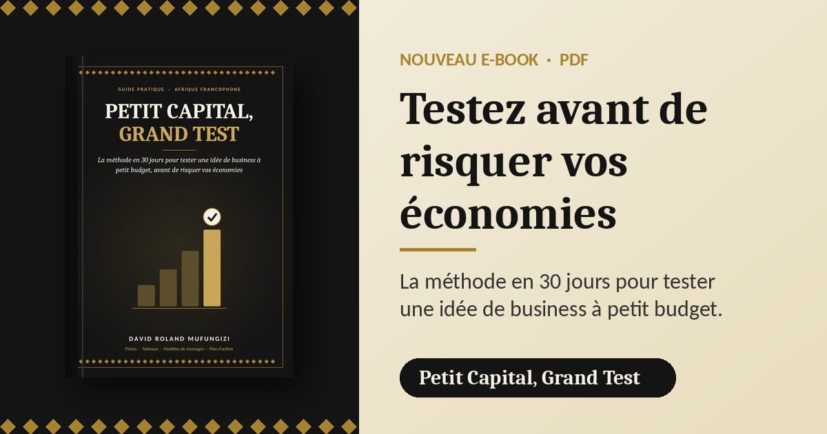 Petit Capital, Grand Test : la méthode en 30 jours pour tester une idée de business