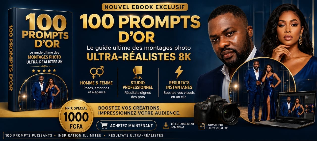 100 PROMPTS D'OR. Le guide ultime des montage photo ultra-réaliste
