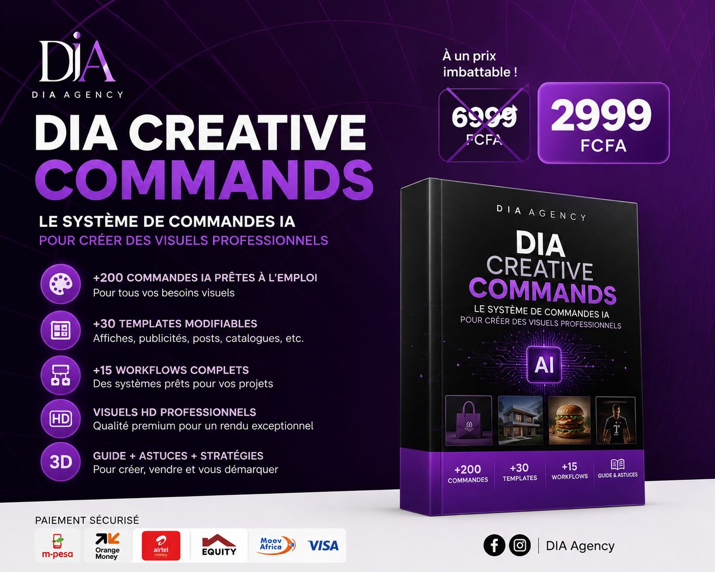 DIA CREATIVE COMMANDS Le système de commandes IA pour créer des visuels professionnels