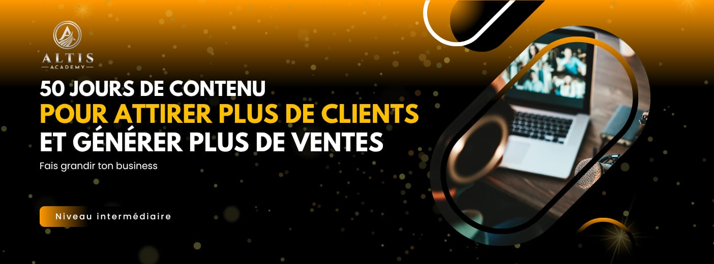 50 jours de contenu pour attirer plus de clients et générer plus de ventes