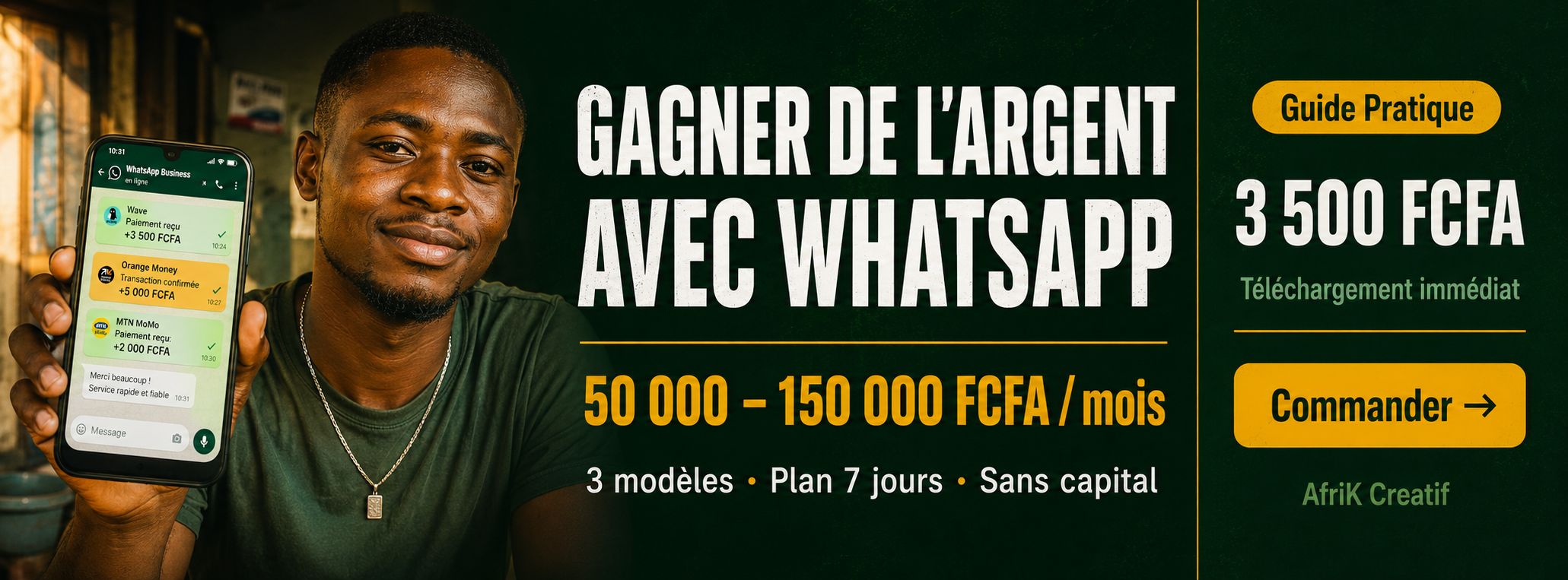 Mariam a gagné 100 000 FCFA en un mois avec WhatsApp à Yopougon — Voilà sa méthode
