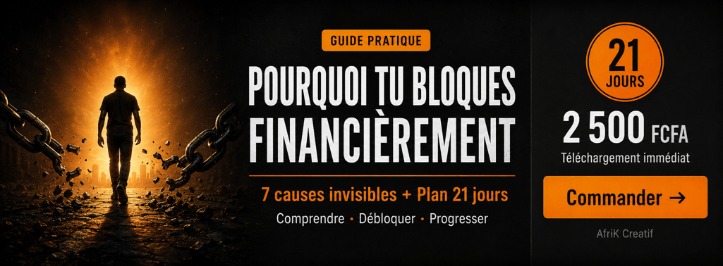 "Pourquoi tu bloques financièrement — 7 causes réelles + plan de 21 jours pour en sortir"