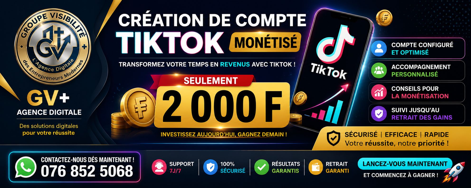 Création de Compte TikTok Monétisé