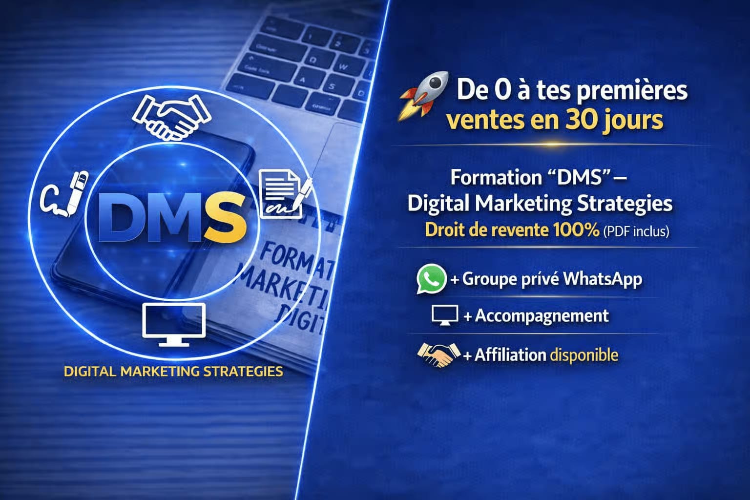 DMS-DIGITAL MARKETING STRATEGIE droit Revente 100% de profis (PDF inclus )đ