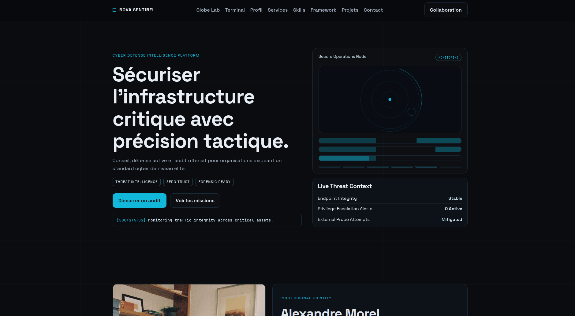 Nova Sentinel – Premium Cybersecurity Portfolio