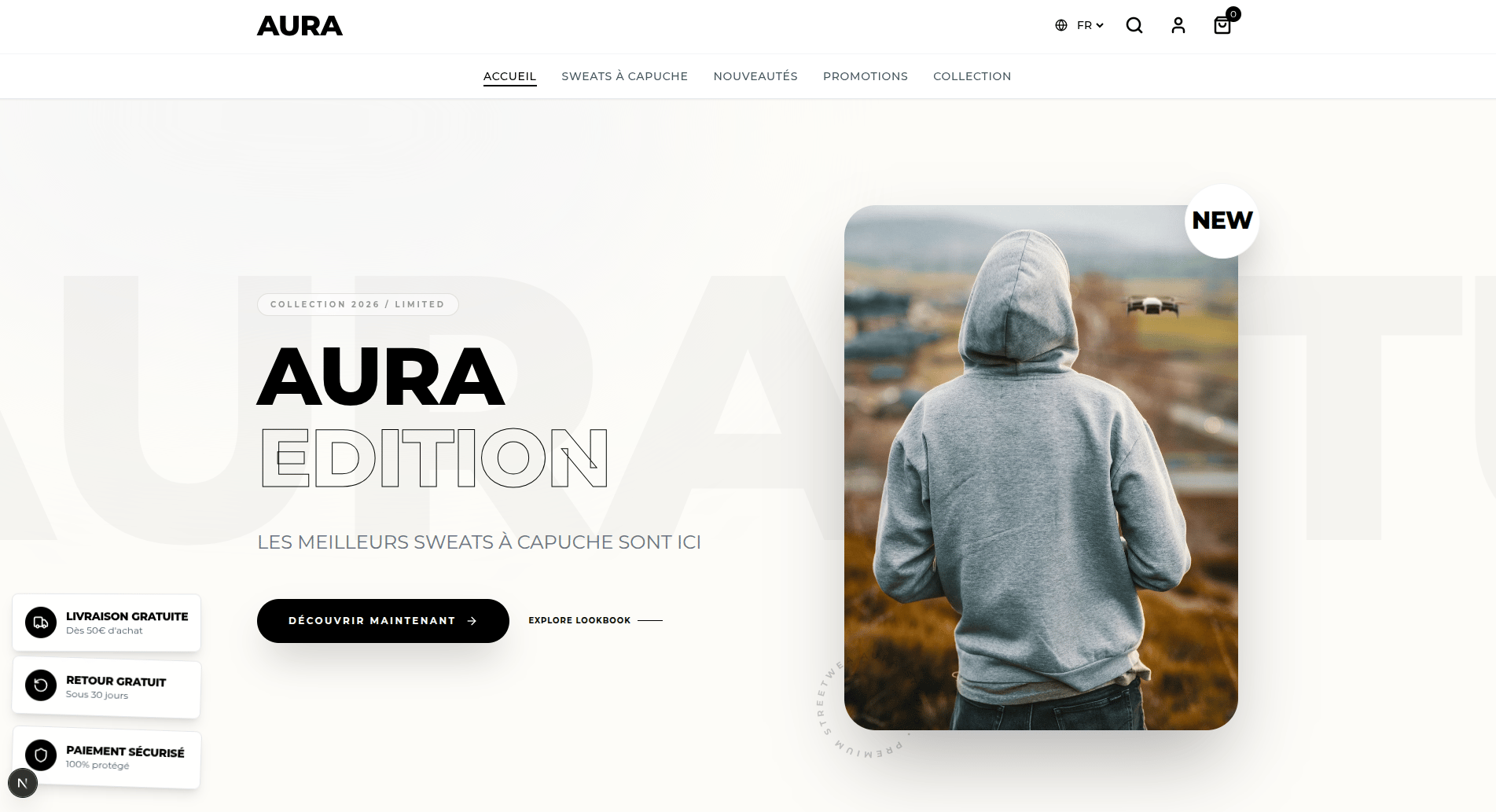 All‑In‑One AURA Streetwear Template: Responsive Design, Built‑in Payment, 2026 Ready