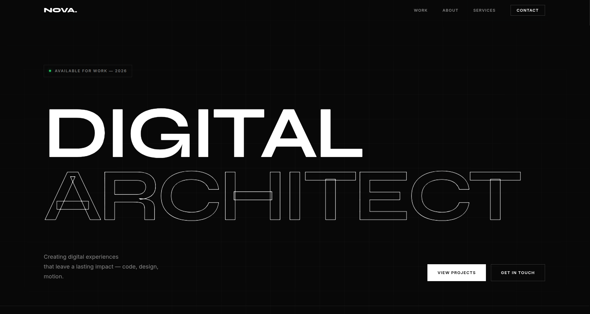 NOVA | High-End Motion Portfolio HTML