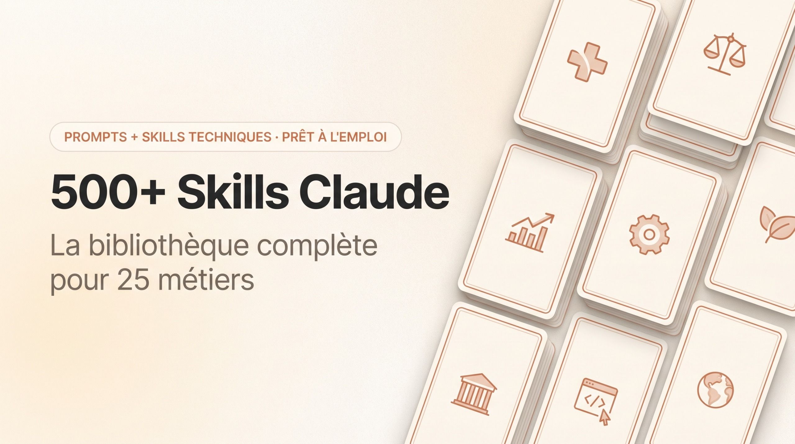 500+ Skills Claude IA & 500 Prompts - Tous les secteurs, prêts à l'emploi
