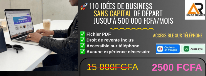 110 Idées Business Pour Gagner 500 000 FCFA/ Mois En 2026