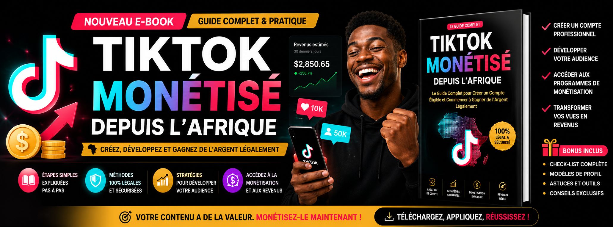COMPTE TIK-TOK MONÉTISÉ DEPUIS L'AFRIQUE : Le Guide Complet pour Créer un Compte TikTok monétisé