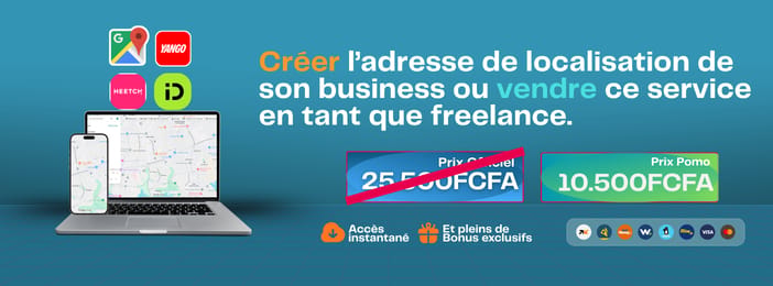 Créer l’adresse de localisation de son business ou vendre ce service en tant que freelance.