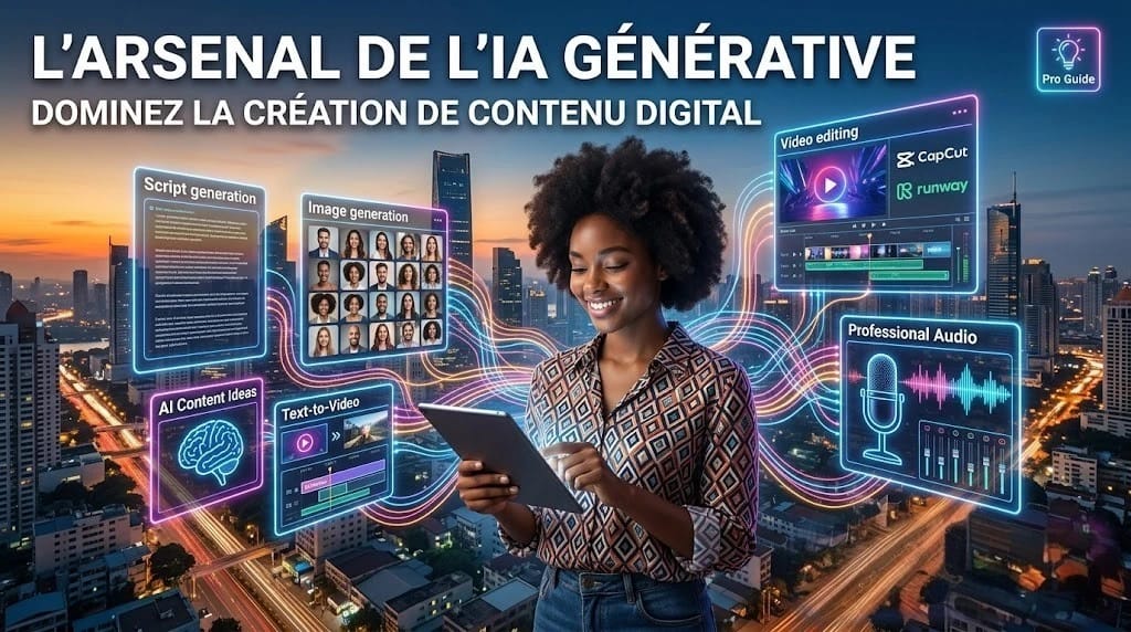 L'Arsenal de l'IA Générative : Dominez la création de contenu (Guide Complet + 4 Bonus Offerts)