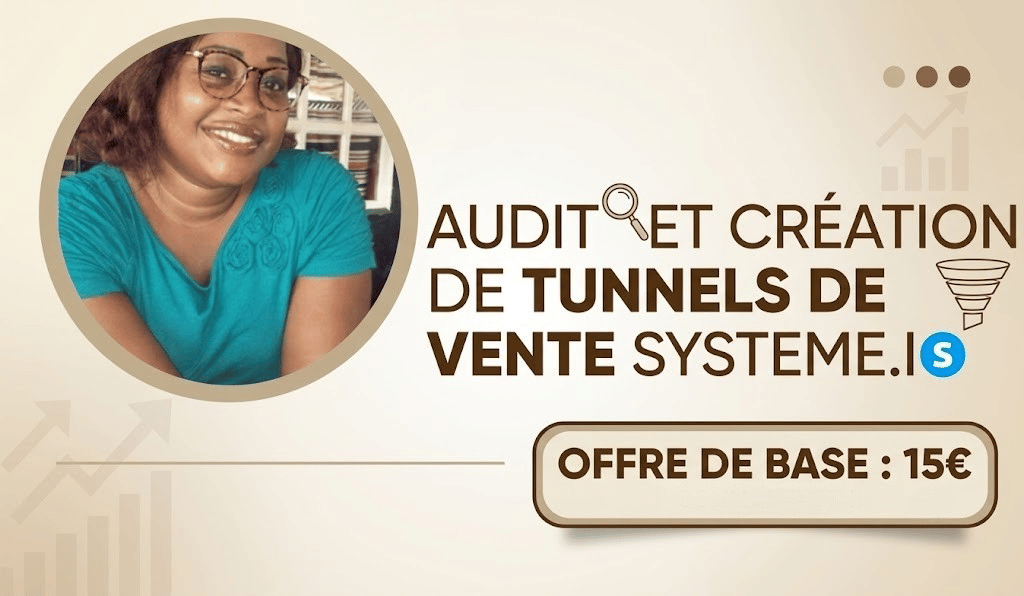 Je vais créer ou auditer votre tunnel de vente rentable sur Systeme.io