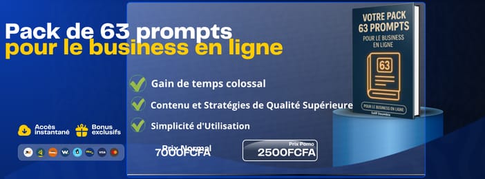 Votre Pack de 63  prompts  pour le business en ligne