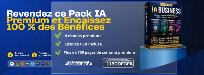 Revendez ce Pack IA Premium et Encaissez 100 % des Bénéfices (Licence PLR Incluse)