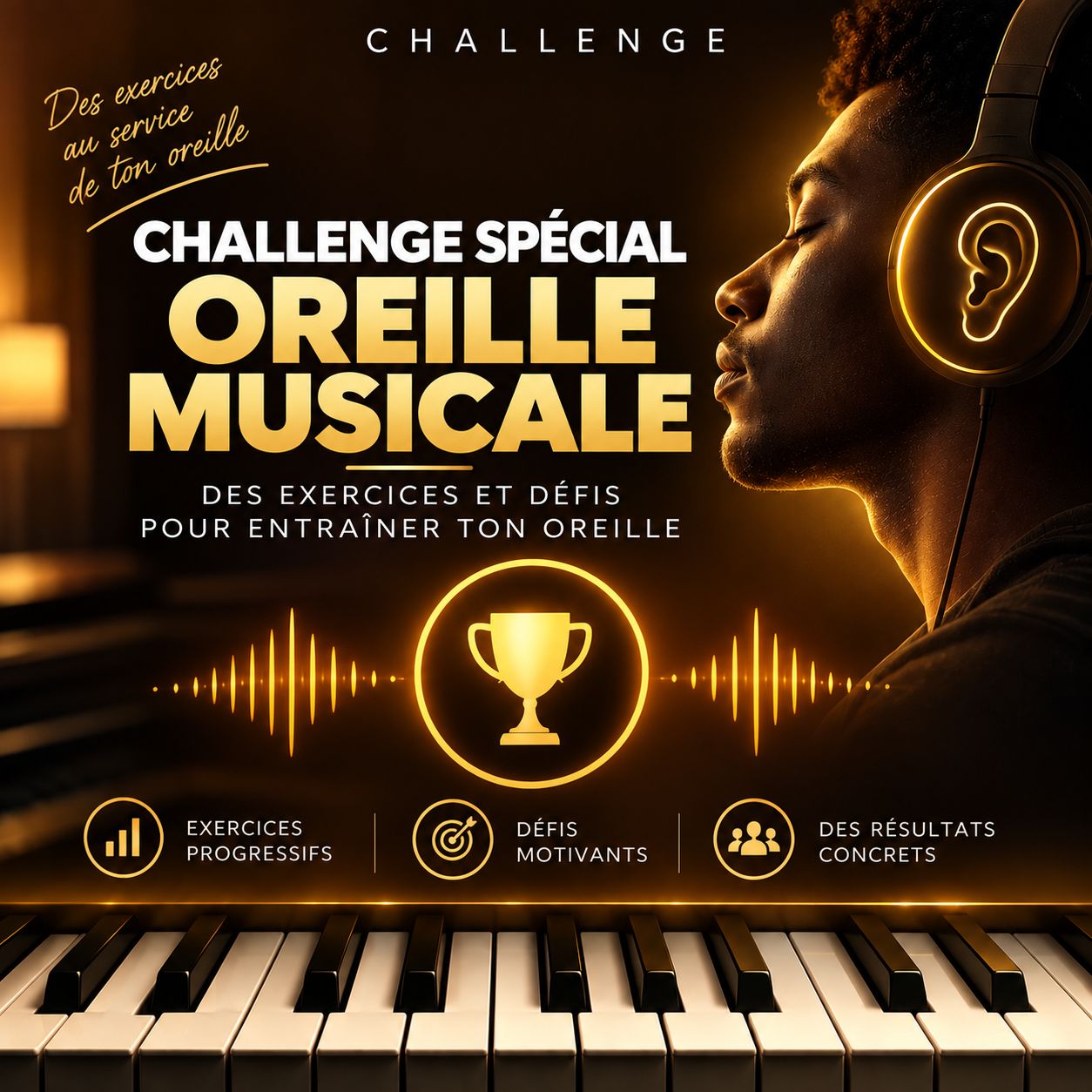 Challenge de 3 jours  pour développer l'oreille musicale