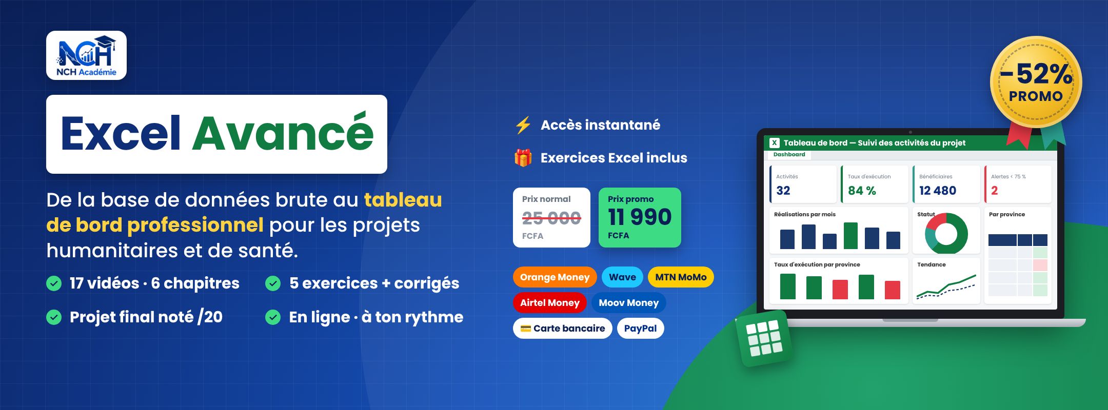 Excel Avancé : de la base de données au tableau de bord