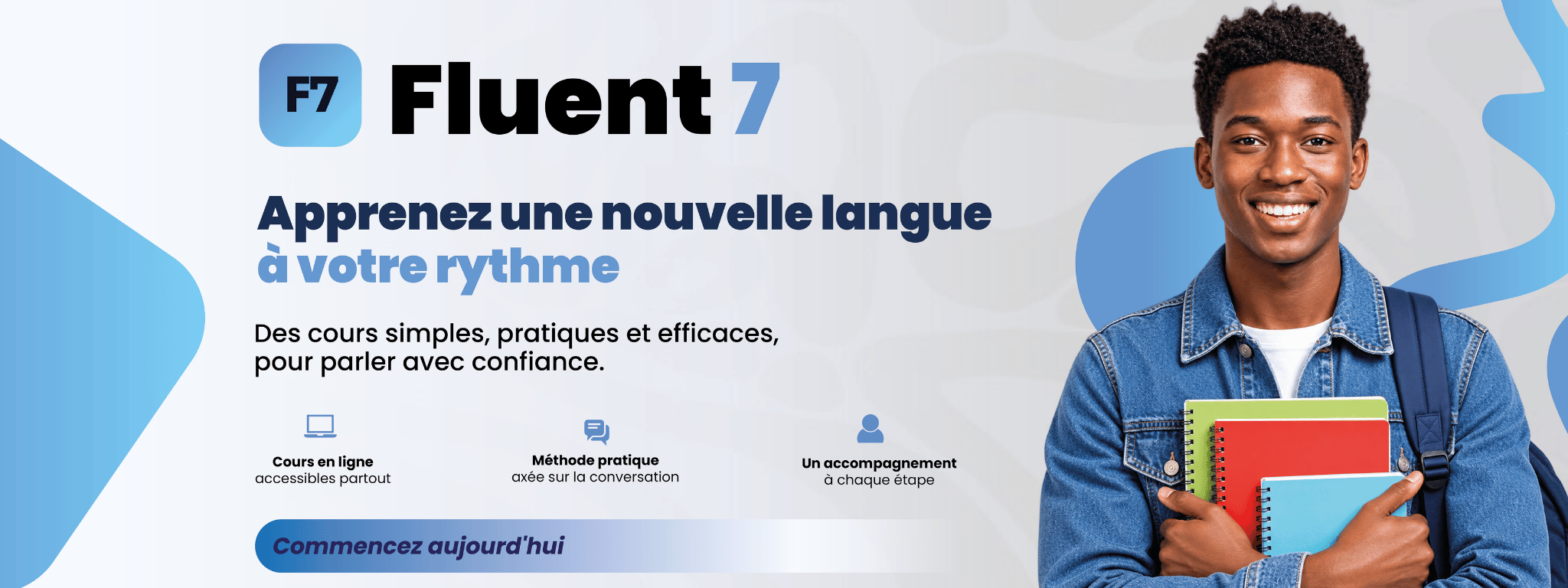 DE « I DON'T SPEAK ENGLISH » A UNE CONVERSATION FLUIDE EN 7 PALIERS, MÊME SI TU PARS DE ZERO.