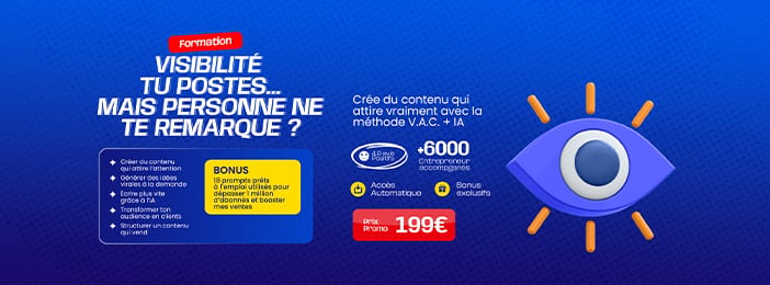 VISIBILITÉ - plus de visibilité et de ventes grâce à la méthode VAC.
